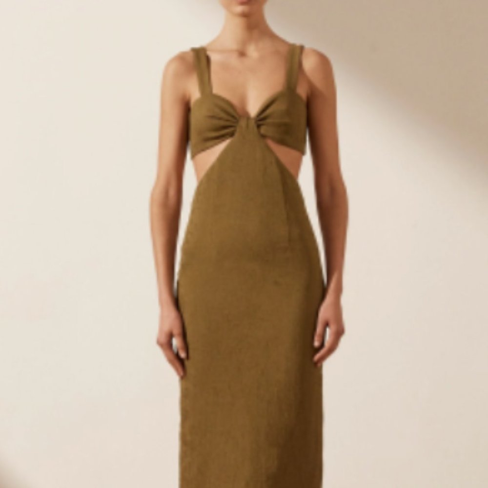 Shona Joy Simone Cutout Dress Color Cumin Size 2
